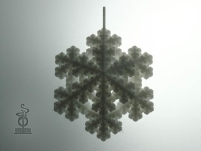 snowflake fractal pendant art jewelry mathematical pendants christmas decoration festive season silver snow white strong flexible winter xmas gifts 3d print model - Mito3D