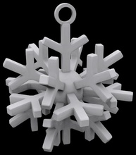fiocco di neve globo art natale albero vacanza inverno stagione appeso ornamento celebrazione occasione stagionale saluti decorativo famiglia l'albero matematica matematiche arte 3d print model - Mito3D