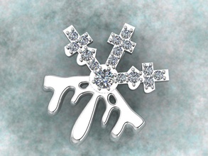 snowflake melting jewelry pendant gift decoration gold jeweler various models pendants 3d print model - Mito3D