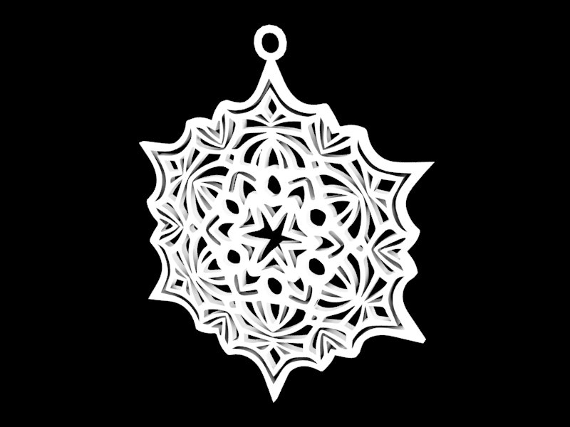 snowflake ornament Haus Schneeflocke Haushalt andere Weihnachten drucken Dekor 3D print model - Mito3D