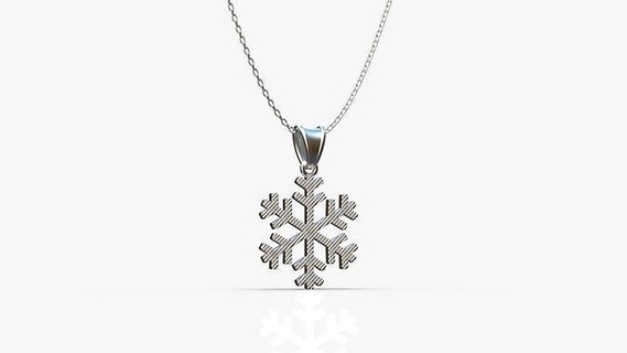 snowflake pendant jewelry gold silver jewellery print printing prototyping cast lux fashion modern set wire filigree cad floral flower art pendants 3d print model - Mito3D