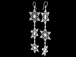 snowflake pendants jewelry household other christmas printed 3d print model - Mito3D