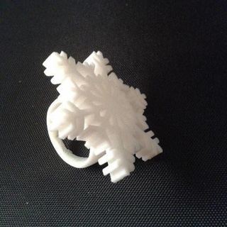 snowflake ring winter christmas snow decoration ice holiday house jewelry gold year art mathematical 3d print model - Mito3D