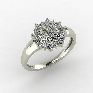 snowflake ring jewelry luxury precious shining gold silver brilliant diamond fashion beauty earring rings 3d print model - Mito3D