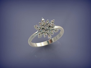 copo nieve anillo 01 joyería joya oro ropa congelar escama congelado invierno año anillos 3d print model - Mito3D