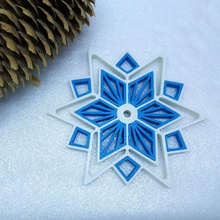 floco neve estrela natal presente 3dprinting árvore decoração tanyaakinora dobrando 3dquilling feliz casa celebração 3d print model - Mito3D