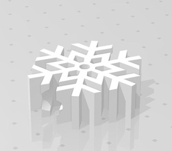 snowflake straw topper christmas decor buddy shape pattern games toys 3d print model - Mito3D