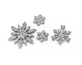 141212 d snowflakes details snowflake jewelry snow winter pendants earrings ring diamonds gems classic brilliant pendant necklace gold fashion beauty movable light 3d print model - Mito3D