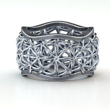 flocos neve padronizar anel projeto joalheria imprimível moda cafajeste acessório aço prata branco esterlina argolas 3d print model - Mito3D