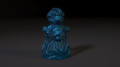 boneco neve 2 Natal 3dprinting impressão decoração Voronoi Projeto interior 3d arte 3d print model - Mito3D