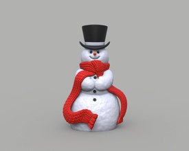 snowman 3d print model art toy sculpture christmas decorative statue character sculptures 3d print model - Mito3D