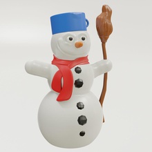 snowman figurine games-toys christmas snow toy winter cute fun decoration games toys 3d print model - Mito3D
