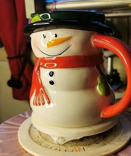 snowman mug christmas winter decoration house accessories 3d print model - Mito3D