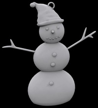 bonhomme de neige ornement maison glace la l'homme vacances d'hiver saison d'arbre en arbre pendaison célébration salutations à fête décorative les fêtes noël le père claus caractère accessoires 3d print model - Mito3D