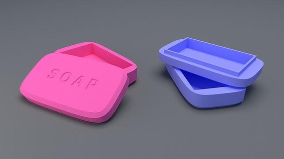 sabun bar depolama Kutu banyo ev halkı konteyner 3d print model - Mito3D