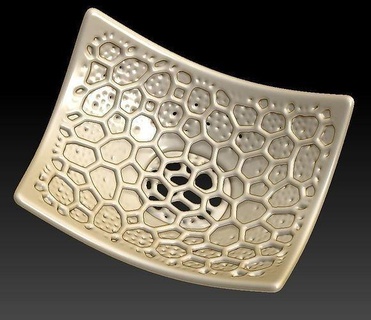 savon plat acier métallique art conception fer chrome brillant maison salle bains 3d print model - Mito3D