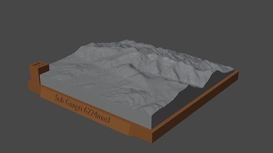 gangri montagna paesaggio vulcano terreno ambiente natura fotogrammetria elevazione dem scienza 3d print model - Mito3D