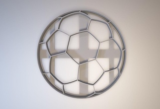 soccer ball cookie cutter football cookiecutter kitchen cook cooking dining food eat soccerball cookies house 3d print model - Mito3D