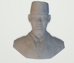 Soekarno ritratto arte statua antico testa proclamatore sculture 3d print model - Mito3D
