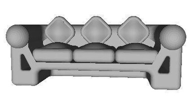 sofa 3 seating house sosofa furniture seat interior furnishing 3d printingfile 3d print model - Mito3D