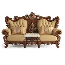 sofa classic2 furniture luxury gold classic decoration retro interior throne armchair lounge chair upholstery design ornate ambient baroque antique imperial wood carve house 3d print model - Mito3D