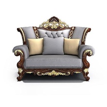 sofa classic 7 furniture luxury gold decoration retro interior throne armchair lounge chair upholstery antique imperial ambient leather design ornate emperor silver house 3d print model - Mito3D