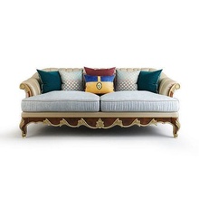 sofá clásico 8 mueble lujo oro decoración retro interior trono Sillón salón silla cuero amortiguar familia ambiente comodidad almohada diseño emperador 3d print model - Mito3D