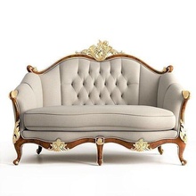 kanepe klasik 8 mobilya lüks altın dekorasyon retro iç taht koltuk salon sandalye döşeme deri ortam tasarım imparatorluk süslü Antik ev 3d print model - Mito3D