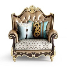 sofa classic 8 furniture luxury gold decoration retro interior throne armchair lounge chair antique imperial ornate upholstery design vintage emperor baroque rococo silver house 3d print model - Mito3D