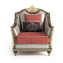 sofá clásico 9 mueble lujo oro decoración retro interior trono Sillón salón silla antiguo tapicería cuero asiento diseño emperador monarca casa 3d print model - Mito3D