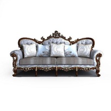sofá clássico 9 mobília luxo ouro decoração retro interior trono poltrona salão cadeira ambiente estofamento couro conforto Projeto Antiguidade imperador casa 3d print model - Mito3D