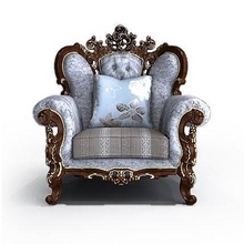 sofa classic 9 furniture luxury gold decoration retro interior throne armchair lounge chair antique upholstery ornate baroque design imperial carve vintage wood emperor house 3d print model - Mito3D