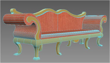 sofa classic house sofaclassic sofafurnitures furniture housefurniture 3d print model - Mito3D