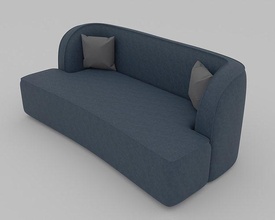 canapé oreiller bleu gris tissu maison meubles 3d print model - Mito3D