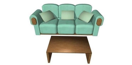 sofá mesa cuero mueble Sillón comodidad diseño interior casa 3d print model - Mito3D
