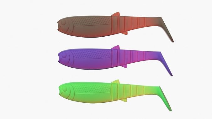 soft fishing lure cannibal shad softlure bait plastic fish fishinglure river diy bass hobby 3dprinting 3D print model - Mito3D