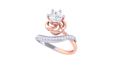 solatire Ringe scheint Schmuck Mode gold Luxus Dekoration Geschenk bedruckbar ist Mode-ring Diamant-ring Silber sterling ring Juwel 3d print model - Mito3D