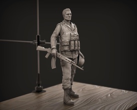 soldier 3d printable model weapon print sculpture man war jewelry zbrush keyshot art statue hero sculptures detailed 3d print model - Mito3D