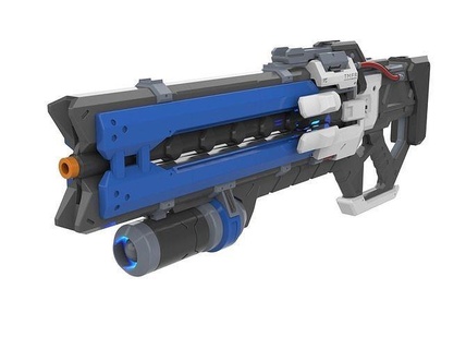 soldado 76 pulso blaster vigiar comercial stl imprimível brinquedo construir faça arma fogo canhão cosplay vídeo jogos rifle brinquedos 3d print model - Mito3D