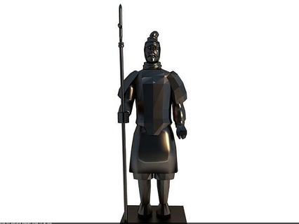 soldato Biblo guerra militare spada guerriero uomo silhouette arte esercito armatura carattere decorazione arredamento re guardia scultura sculture 3d print model - Mito3D