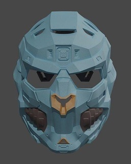 soldato casco maschera coaplay cyberpunk finzione sicurezza armatura protezione airsoft militare sci fi guerra arma gioco spazio passatempo Fai 3d print model - Mito3D