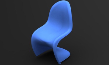 3d yazdırılabilir modeli polikarbonat sandalye oturma alanı katı ev plastik Özet sanat resimde izole edilmiş tasarım masaüstü bilgisayar donanımı beyaz çağdaş mobilya kapalı basitlik şekil iş stil bir 3d print model - Mito3D