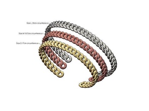 solido 7mm largo semplice catena collegamento polsino braccialetto cubano oro stampabile gioielleria moda argento grosso lusso bling sterlina bracciale bellezza braccialetti 3d print model - Mito3D