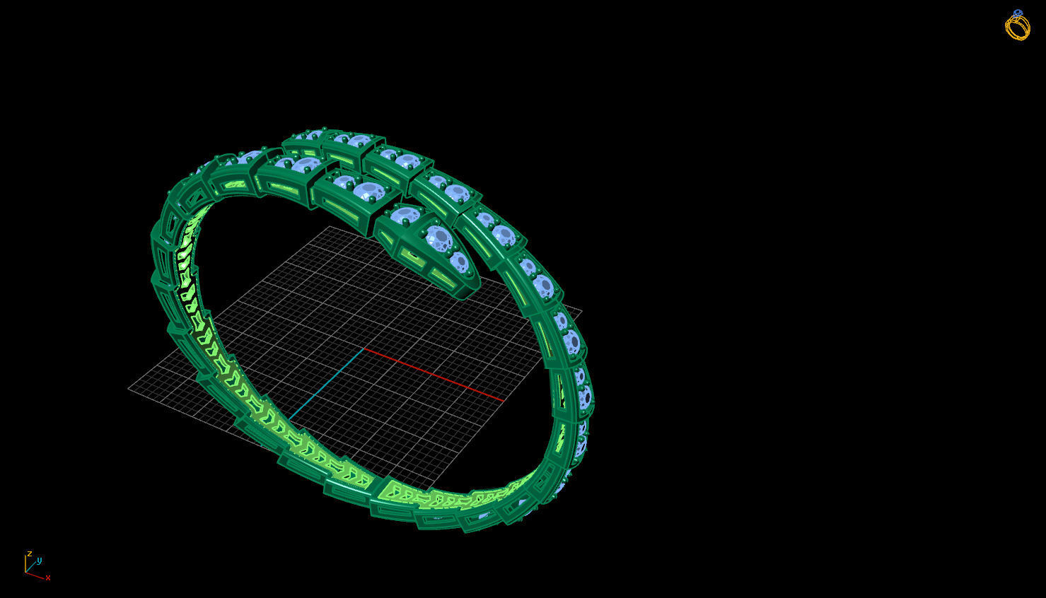 sólido pulseira diamante Projeto prata joalheria pulseiras 3D print model - Mito3D
