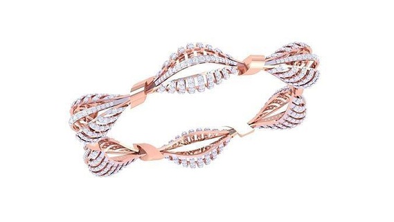 solide Diamant Frauen Armbänder 3dm rendert schwer druckbar Schmuck Juwel Hochzeit Luxus Armband gebrandmarkt Gelb Gold Rose Weiß 3d print model - Mito3D