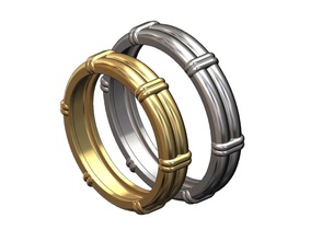 sólido doble cable anillo enlaces boda compromiso moda joyería joya imprimible oro plata libra esterlina lujo moderno sencillo trenza trenzado cuerda menring hombres banda anillos 3d print model - Mito3D