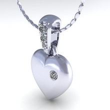 sólido coração pequeno amar pingente anel diamante ouro prata imprimível engagem joalheria noivado Casamento jóias moda beleza safira roupa esmeralda pulseira solitário gema jóia pingentes 3d print model - Mito3D
