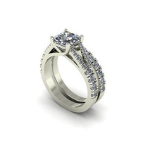 solide Liebe Kanal Ring Juwel Engagement Hochzeit Schmuck Diamant Silber Gold engagem Mode Sterling Anhänger Halskette Schönheit Ohrringe Ringe 3d print model - Mito3D
