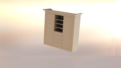 sólido madera gabinete dormitorio arquitectura casa canalla obj stl mecanizado carpintería modelo mueble partes cnc diseño proyecto guardarropa 3d print model - Mito3D
