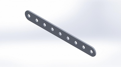 solidworks 2018 barra plana simple bloque la ciencia modelos diseño de ingeniería gráficos 3d print model - Mito3D